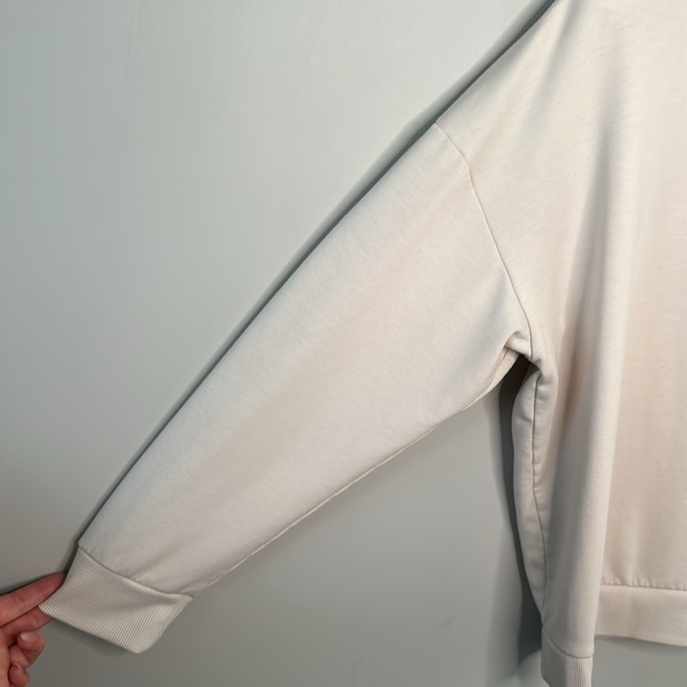 Reitmans R Essentials Cream Crew Neck Pull Over Sweatshirt - Picture 5 of 11